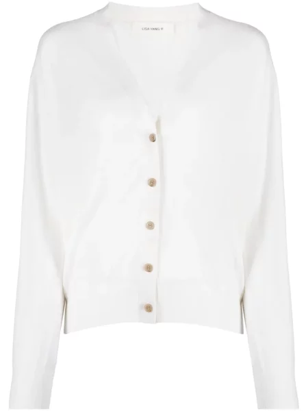 Кашмирена жилетка Lisa Yang бяло