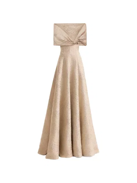 Maksi sukienka maxi Gemy Maalouf żakardowa garniturowa