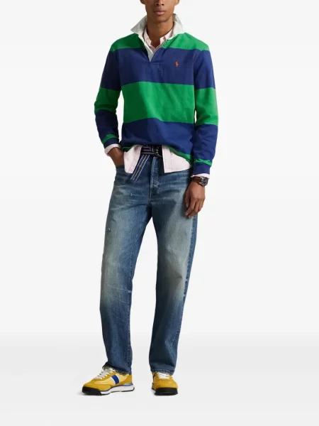 Μικρός κασκέτο Polo Ralph Lauren με χαμηλή μέση υφαίνω διαγωνίως πράσινο