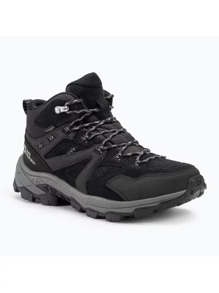 Trekkingové mušketýrské kozačky Jack Wolfskin šedé