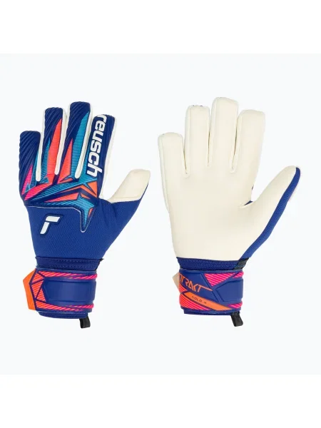 Mănuși de portar pentru copii Reusch Attrakt Gold X NC Junior sharp blue/white/shocking orange alb