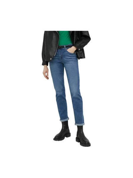 Levi's jeansy Boyfriend medium waist niebieskie