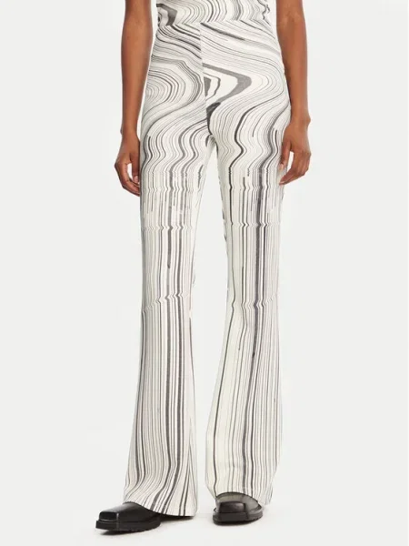 Desigual Pantaloni din Chiara Écru Flare Fit