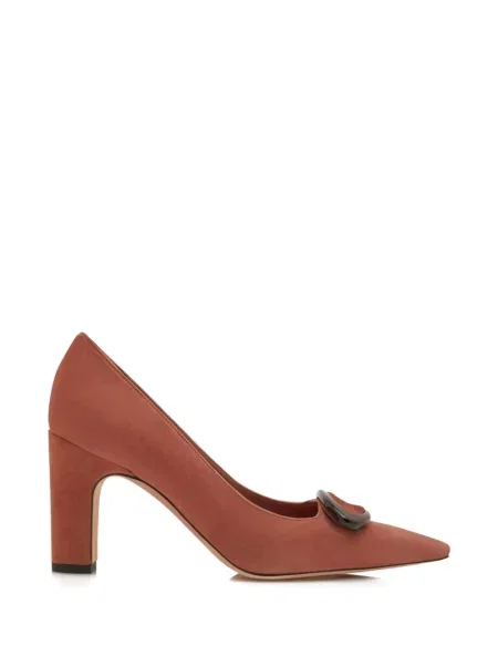 Pantofi cu toc Manolo Blahnik cu cataramă maro
