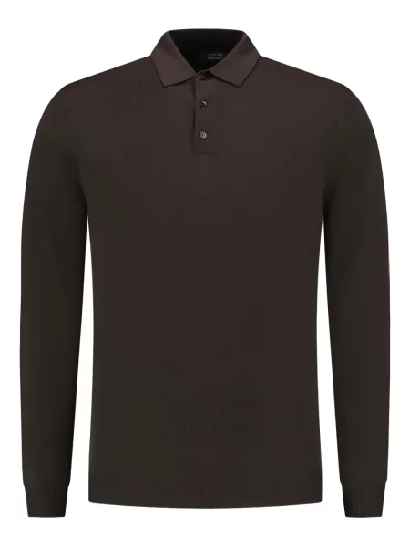 Polo Zanone de lână maro