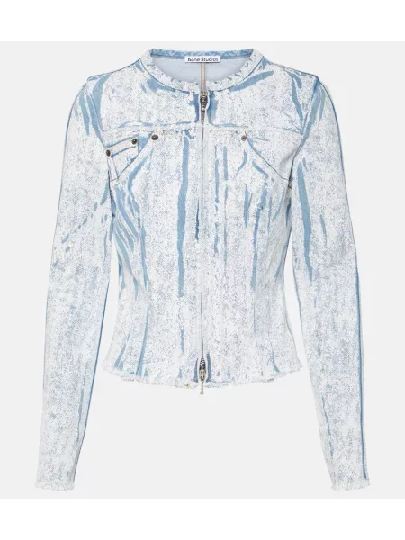 Geacă de blugi Acne Studios cu imagine albastru