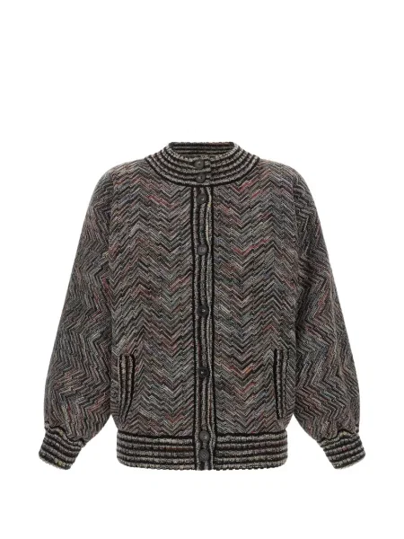 Geacă bomber Missoni tricotate gri