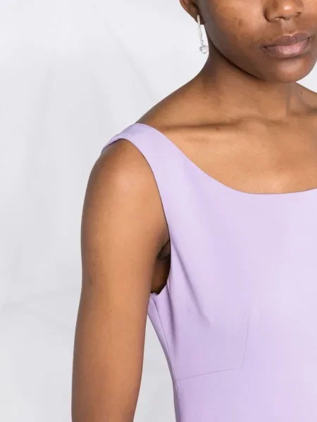 Rochie mini Moschino cu motiv cu inimi violet