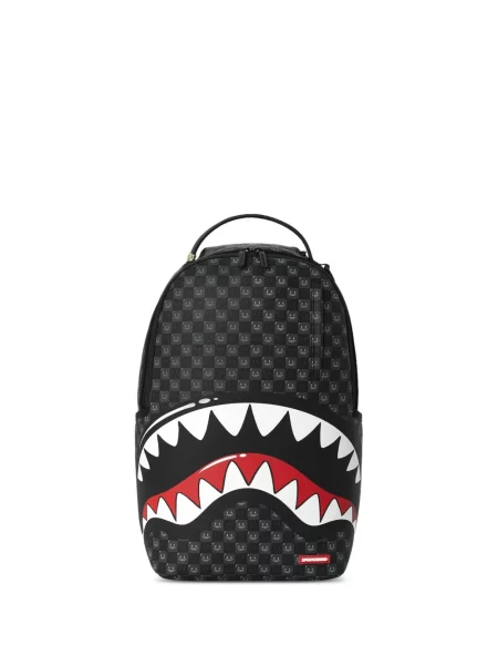 Plecak Sprayground w kratę z nadrukiem czarny