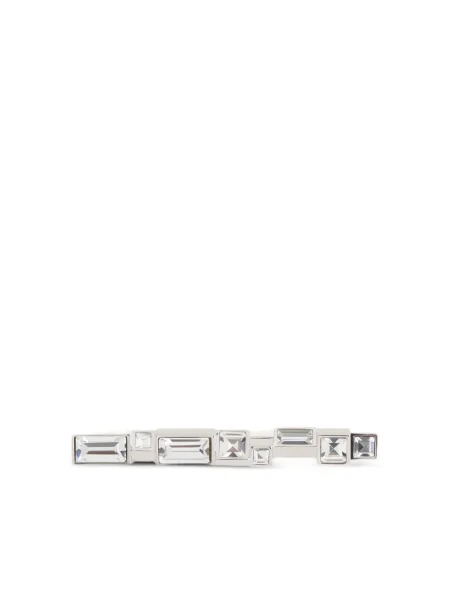 Inel Lanvin cu imprimeu geometric argintiu