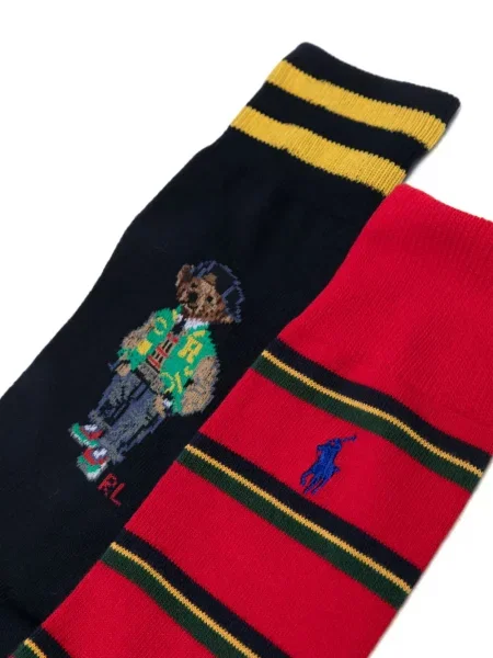 Klasikiniai siuvinėta pledinė polo marškinėliai Polo Ralph Lauren mėlyna