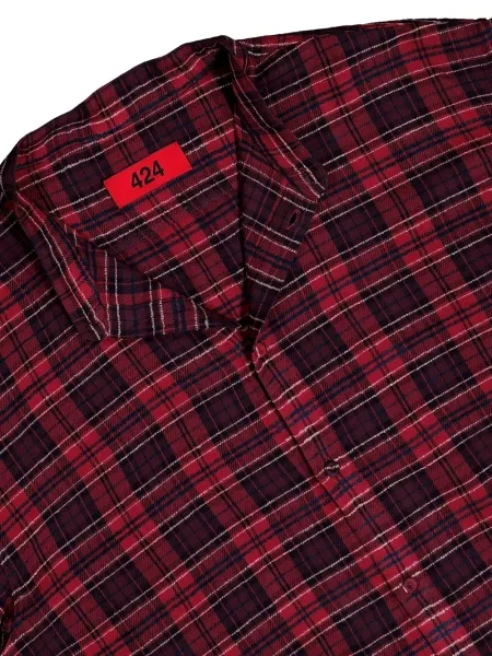 Kockás flanel ing 424 piros