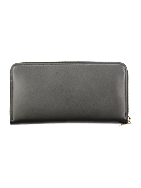 Lniany portfel Valentino Bags czarny