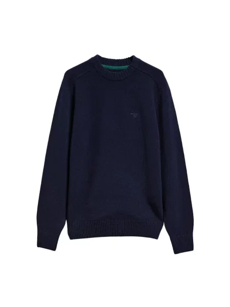 Sweter Barbour wełniany niebieski