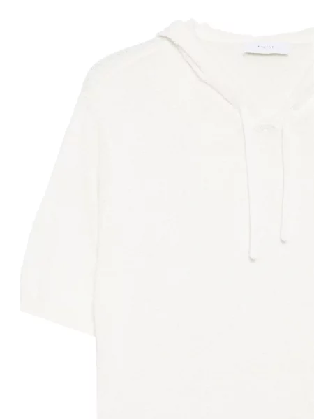 Scurt tricou Diktat cu glugă alb