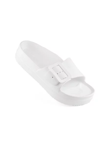 Natikače Big Star Shoes s platformom sa kopčom bijela