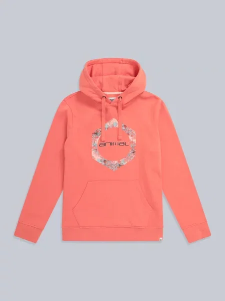 Maya bluza z kapturem z bawełny organicznej z grafiką Pink