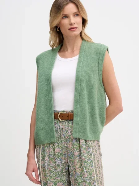 Mos Mosh cardigan pentru femei cu lână Thora verde