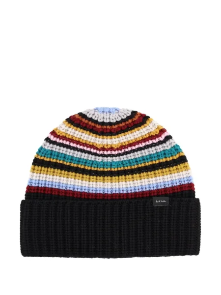 Căciulă Paul Smith de lână cu dungi negru