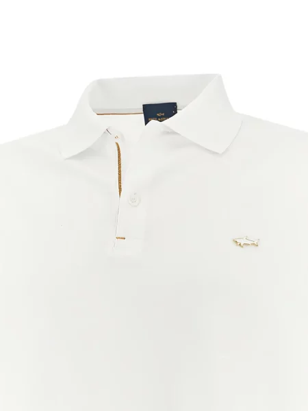 Tricou polo Paul & Shark alb