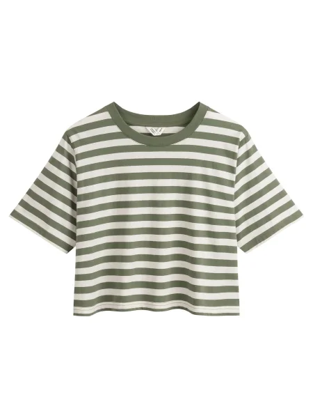 MELA Tricou DESNA verde alb