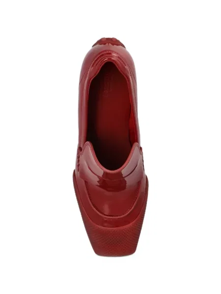 Pantofi cu toc Lacoste din piele roșu