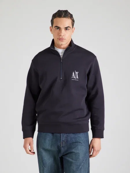 ARMANI EXCHANGE Tréning póló tengerészkék fehér