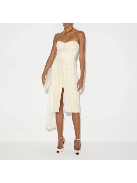 Spódnica midi Elisabetta Franchi wełniana żółta