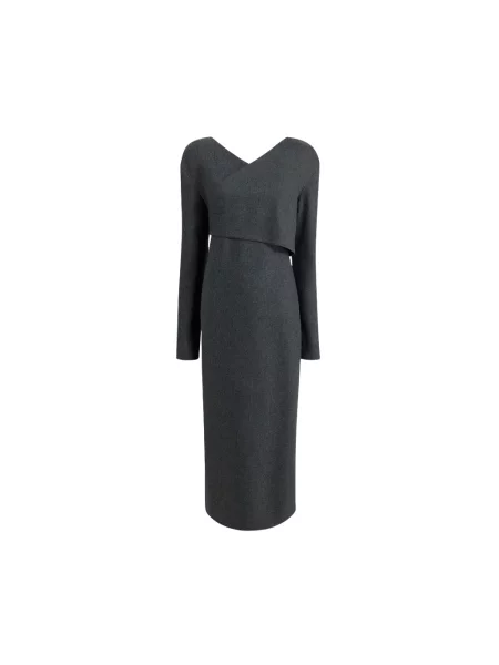 Sukienka Khaite wełniana garniturowa czarna