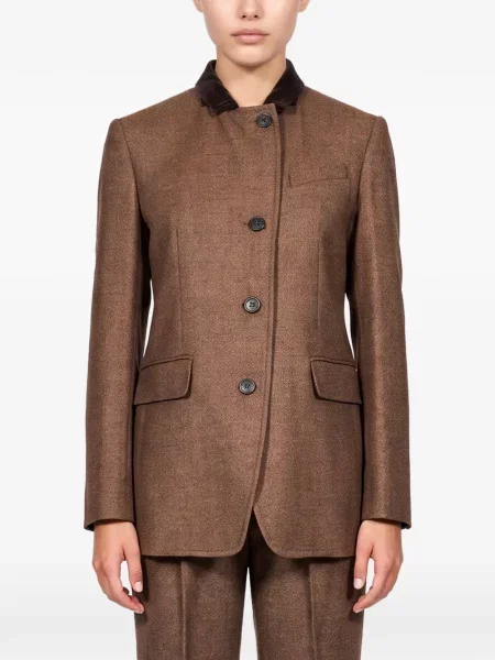 Μάλλινος μπουφάν Weekend Max Mara καφέ