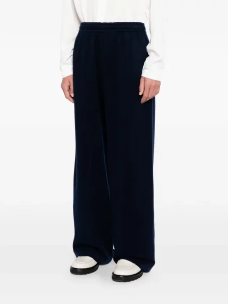 Pantaloni Setchu din cașmir albastru