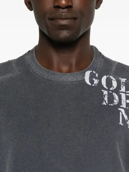 Тениска Golden Goose с принт синьо