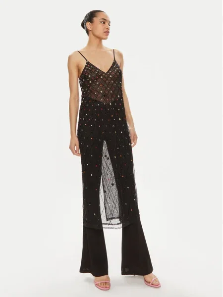 One Teaspoon Rochie cocktail Stellar Jewel negru