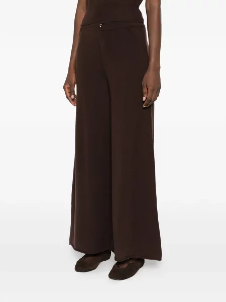 Pantaloni Ely Ely tricotate maro