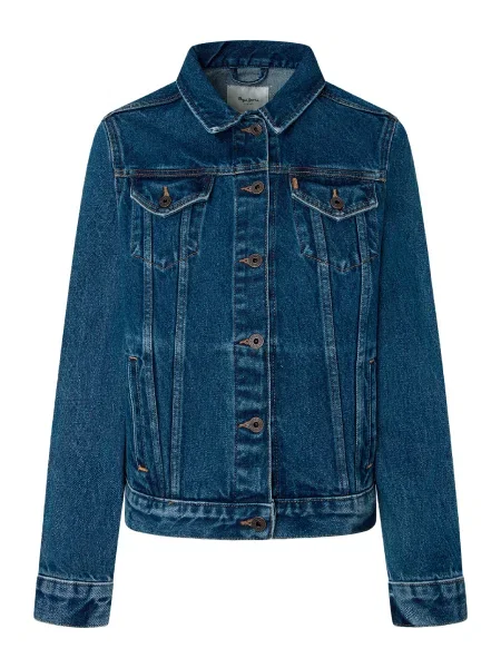 Pepe Jeans farmerdzseki REGULAR JACKET női sötétkék átmeneti