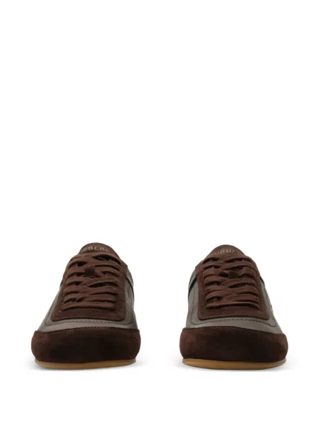 Sneakerși Burberry din piele maro