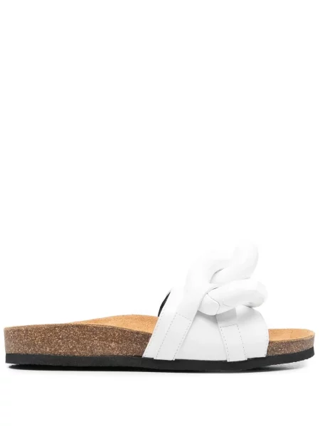 Colier Jw Anderson din piele alb