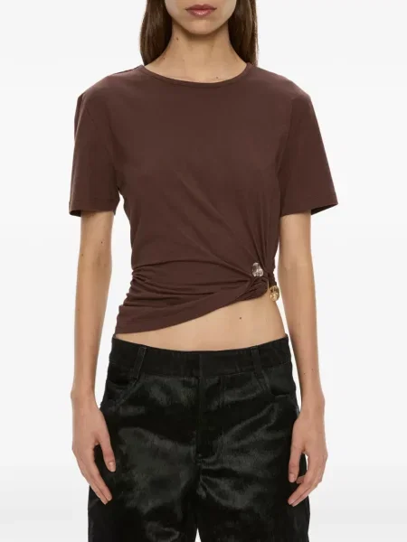 Tricou Christopher Esber cu volane maro