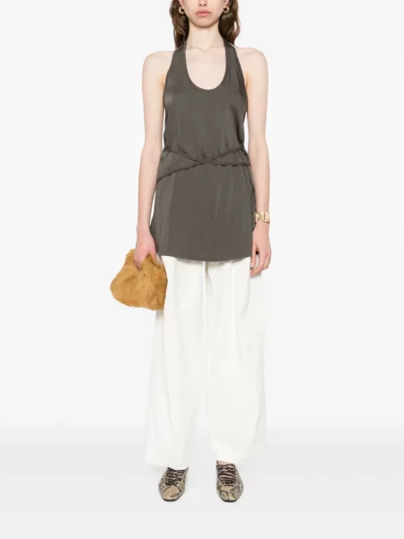 Pantaloni Uma Wang alb