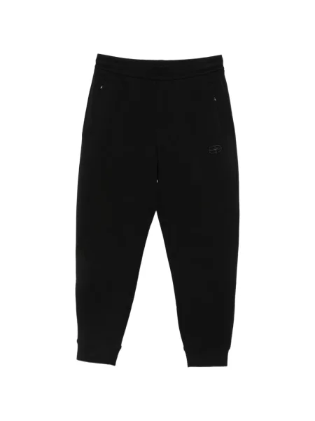 Pantaloni Emporio Armani alergare cu autograf negru