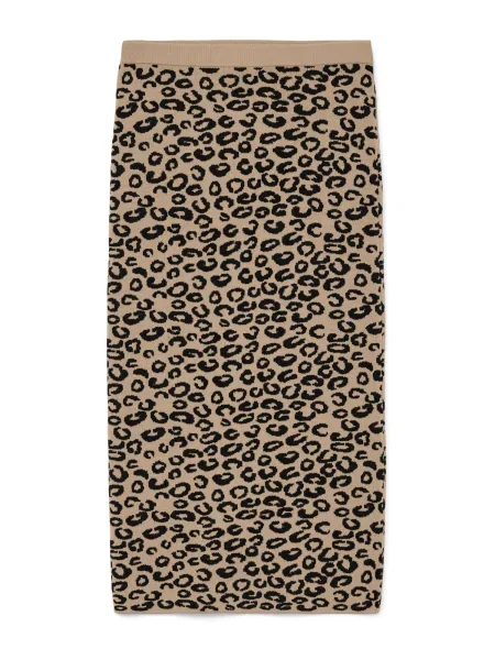 VERO MODA Fustă VMNANCY maro cămilă negru