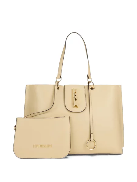 Geantă shopper Love Moschino cu autograf