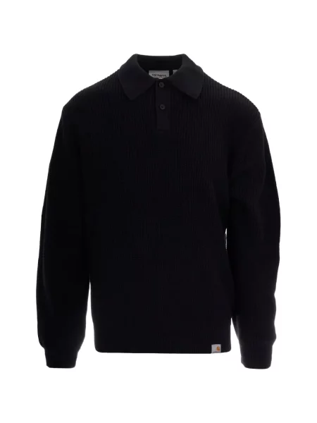 Lung tricou polo Carhartt Wip negru