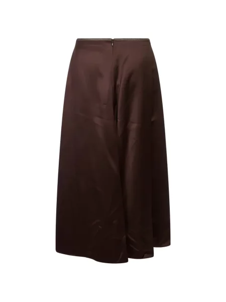Fustă midi Marni din satin maro