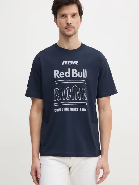 Kratka majica Red Bull Racing x Pepe Jeans RACING HISTORY TEE mornarsko modra rdeča