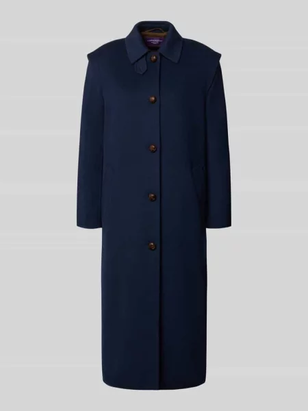 Płaszcz o kroju regular fit z mieszanki wełny model GESSATI' Weekend Max Mara granatowy