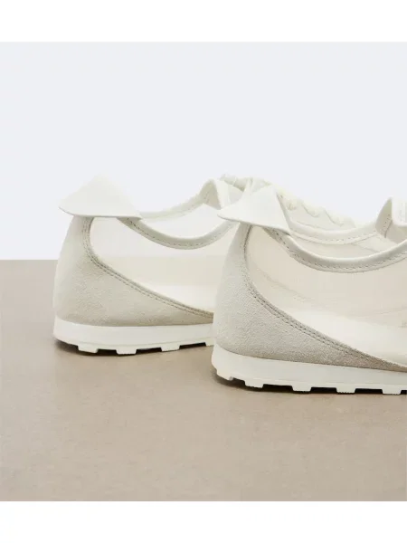 Pantofi tenis Jacquemus din piele de căprioară tenis alb