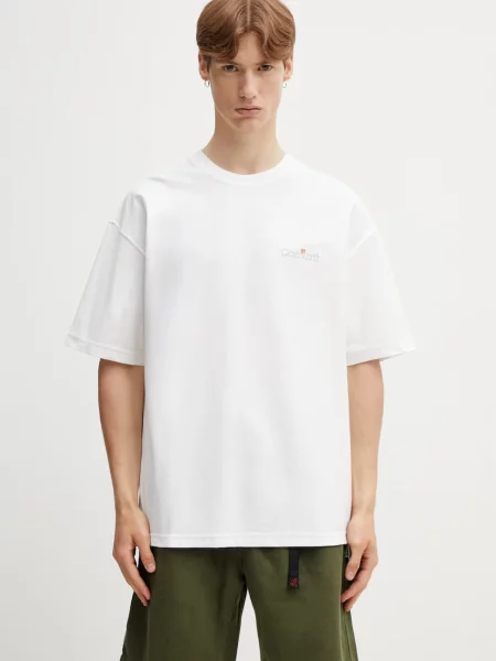 Carhartt WIP S/S WIP Label T-Shirt Ανδρικό λευκό