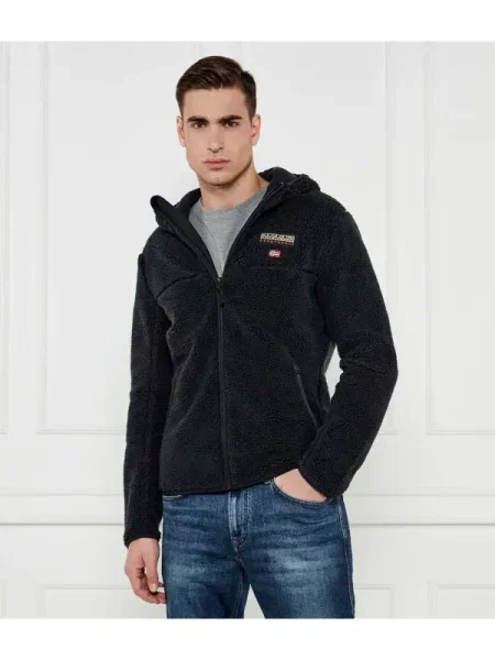 Napapijri Din fleece geacă T-Tynik negru