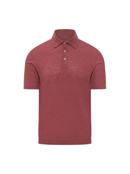 Koszulka polo Brunello Cucinelli brązowa